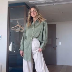 Zara silky button down